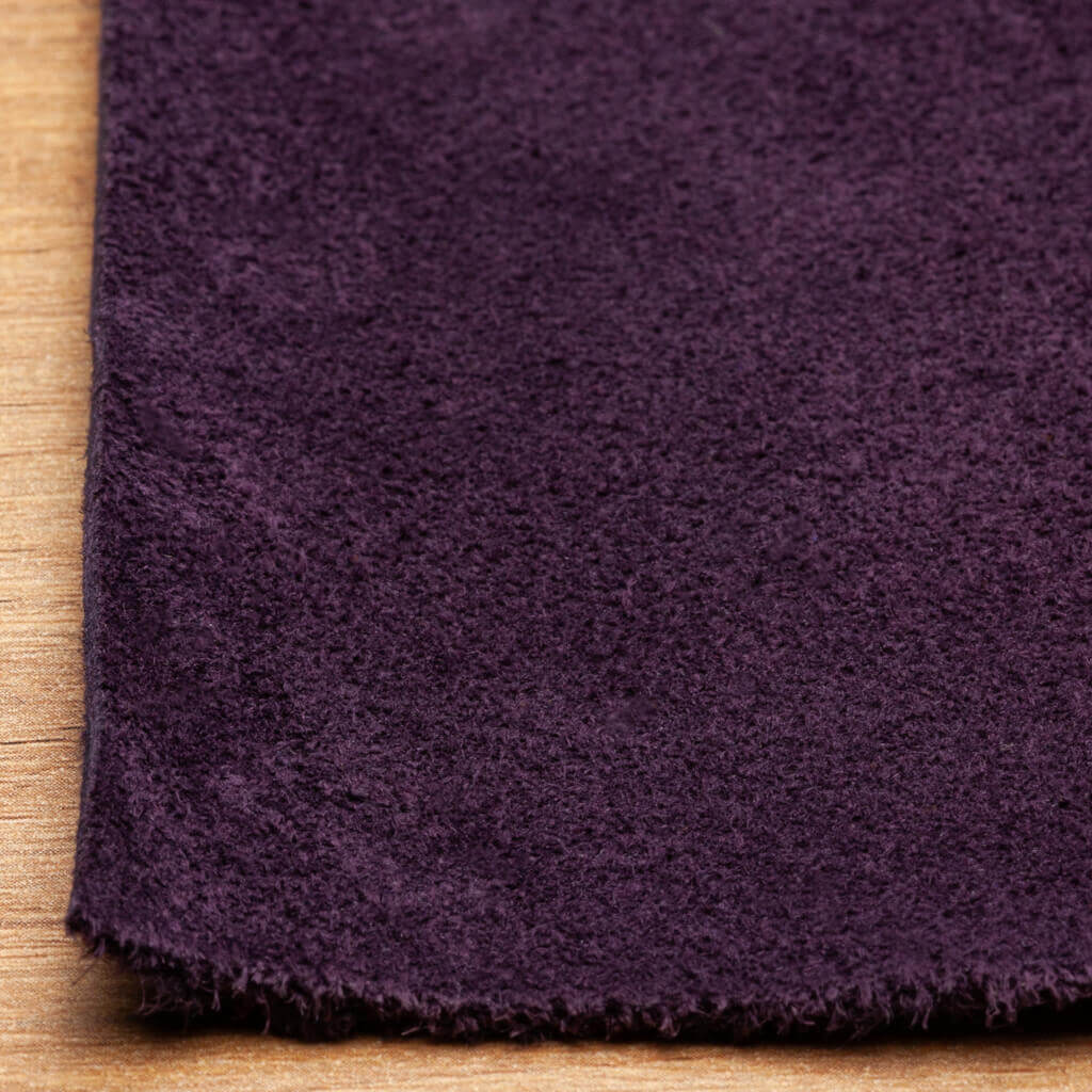 Aubergine Suede Leather
