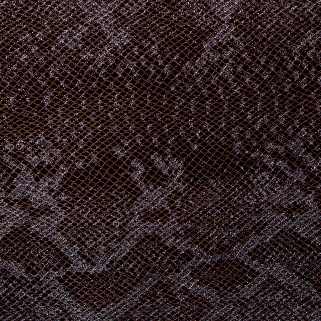 Brown Snake Print Leather