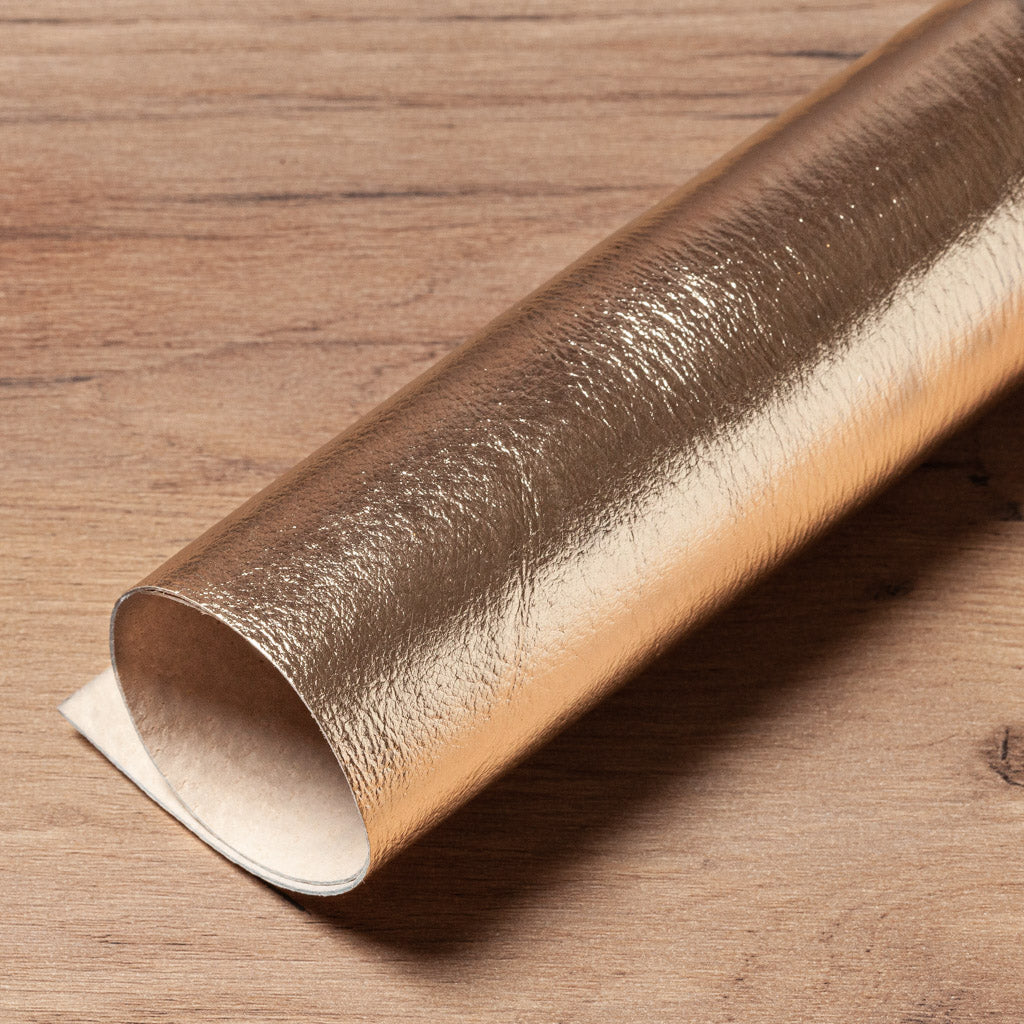 Gold Foil Pigskin Lining Leather